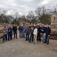 TMMTX team cleaned up the lumber yard at Habitat for Humanity