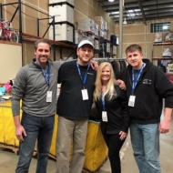 Mike Sausman (Business Development), John Dougall (Safety), Wendy Vasser (Administration) and Sean Dixon (Purchasing) volunteering at Grace Works in Tennessee.
