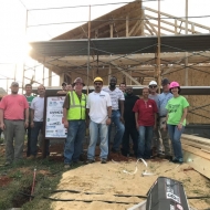 Jeff Betzoldt working with our customer employees at Mercedes to build a home for Habitat for Humanity