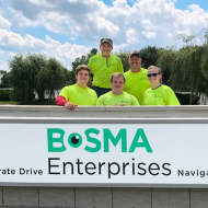 HVAC IN team volunteering at BOSNA, an organization that helps to employ people who are blind
