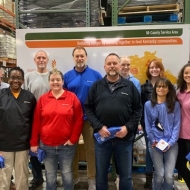  Team members from Lexington Corporate Office and TMMK had lots of laughs and fun while serving alongside The National Guard at Gods Pantry Food Bank in Lexington, Ky. 