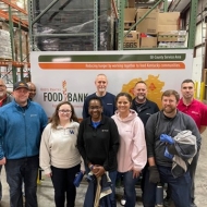  Team members from Lexington Corporate Office and TMMK had lots of laughs and fun while serving alongside The National Guard at Gods Pantry Food Bank in Lexington, Ky. 